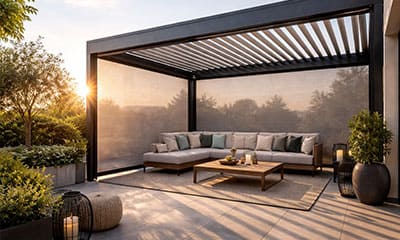 Pergola avec store motorisé